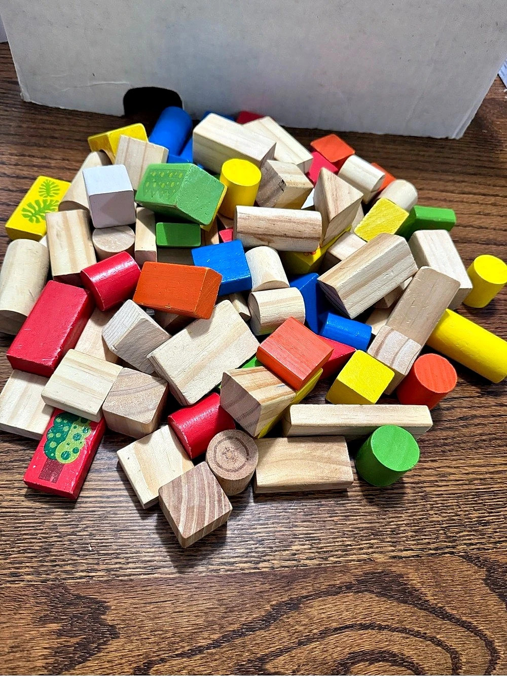 Assorted Wooden Building Blocks 89pc